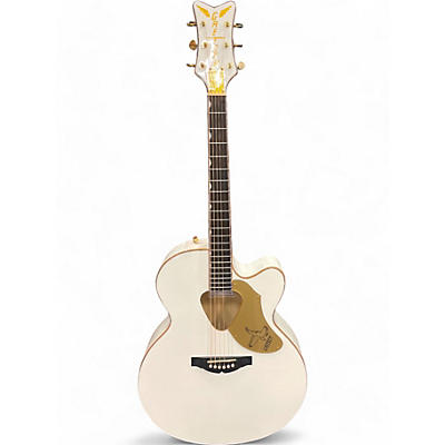 Used Gretsch Guitars G5022CE Rancher Jumbo White Acoustic Electric Guitar