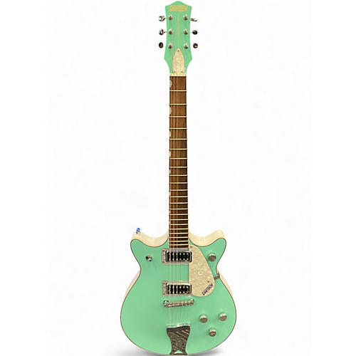 Used Gretsch Guitars G5237 Electromatic Double Jet FT Surf Green and White Solid Body Electric Guitar Surf Green and White