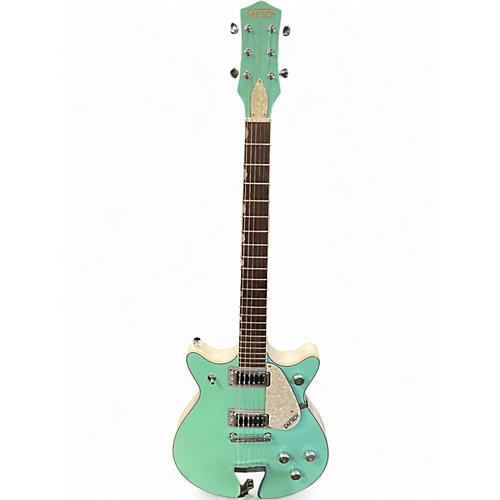Used Gretsch Guitars G5237 Electromatic Double Jet FT urf Green and White Solid Body Electric Guitar urf Green and White