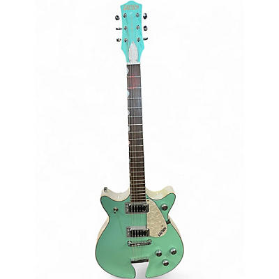 Used Gretsch Guitars G5237 electromatic double jet ft Surf green and white Solid Body Electric Guitar