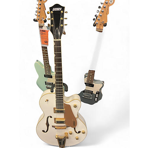 Gretsch Guitars Used Gretsch Guitars G5420T Electromatic WHITE AND GOLD Hollow Body Electric Guitar WHITE AND GOLD