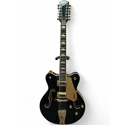 Used Gretsch Guitars G5422G-12 Black and Gold Hollow Body Electric Guitar