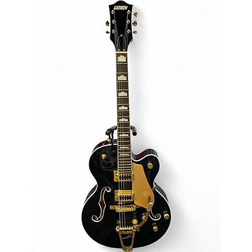 Used Gretsch Guitars G5427T Black and Gold Hollow Body Electric Guitar Black and Gold