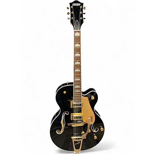Used Gretsch Guitars G5427TG Black and Gold Hollow Body Electric Guitar Black and Gold