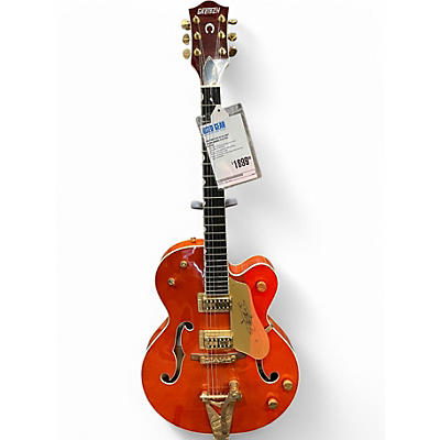 Used Gretsch Guitars G6120 Chet Atkins Signature Orange Hollow Body Electric Guitar