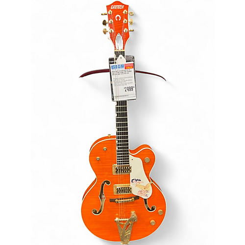 Used Gretsch Guitars G6120 Chet Atkins Signature Orange Hollow Body Electric Guitar Orange