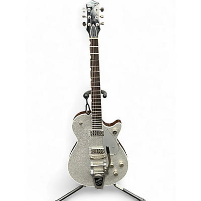 Used Gretsch Guitars G6129-PE Silver Sparkle Hollow Body Electric Guitar