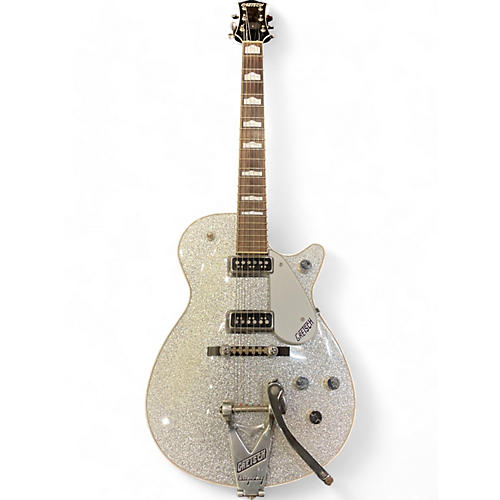 Gretsch Guitars Used Gretsch Guitars G6129T-1957 1957 Reissue Silver Jet Bigsby Silver Sparkle Solid Body Electric Guitar Silver Sparkle