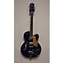 Used Gretsch Guitars Used Gretsch Guitars G6130TG-PE-AZM Blue Hollow Body Electric Guitar Blue