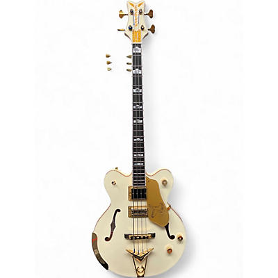Used Gretsch Guitars G6136B-TP-AWT Aged White Electric Bass Guitar