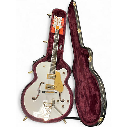 Used Gretsch Guitars G6136TG-PE-WHT white Hollow Body Electric Guitar white
