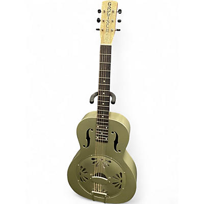 Used Gretsch Guitars G9201 Honeydipper Metal Round Neck Brass Body Resonator Guitar