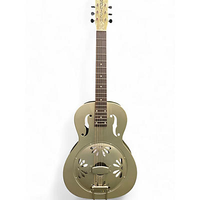 Used Gretsch Guitars G9201 Honeydipper Metal Round Neck Green Bronze Resonator Guitar