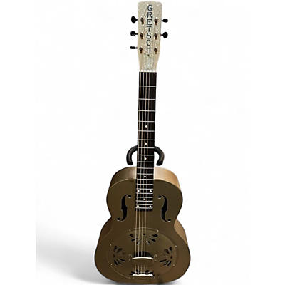 Used Gretsch Guitars G9201 Honeydipper Metal Round Neck Metallic Silver Resonator Guitar