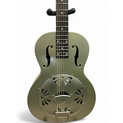 Used Gretsch Guitars G9201 Honeydipper Metal Round Neck Silver Resonator Guitar