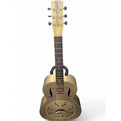 Used Gretsch Guitars G9201 Honeydipper Metal Round Neck Silver Resonator Guitar