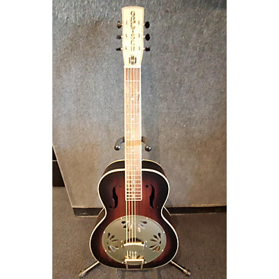 Gretsch Guitars Used Gretsch Guitars G9241 Alligator Biscuit Round-Neck 2 Color Sunburst Resonator Guitar