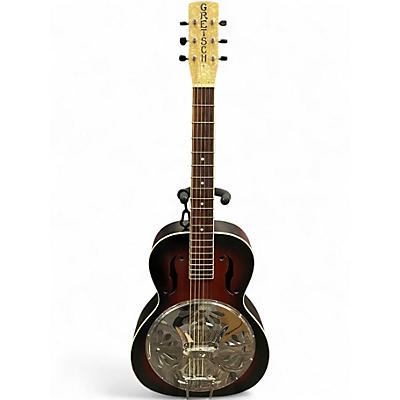 Used Gretsch Guitars G9241 Alligator Mahogany Round Neck Resonator 2 Color Sunburst Acoustic Guitar
