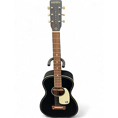 Used Gretsch Guitars G9520 Jim Dandy Flat Top Black and Gold Acoustic Guitar