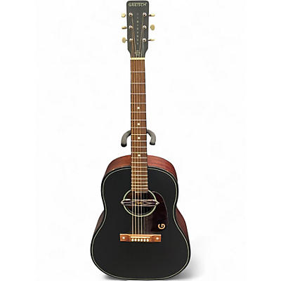 Used Gretsch Guitars Jim Dandy Deltoluxe Black Acoustic Electric Guitar