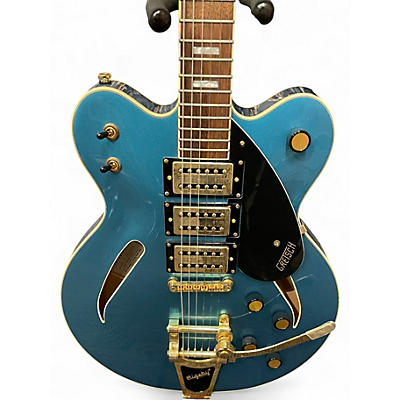 Used Gretsch Guitars Streamliner Cat-Eye Limited-Edition Center Block Electric Gu Riviera Blue Hollow Body Electric Guitar