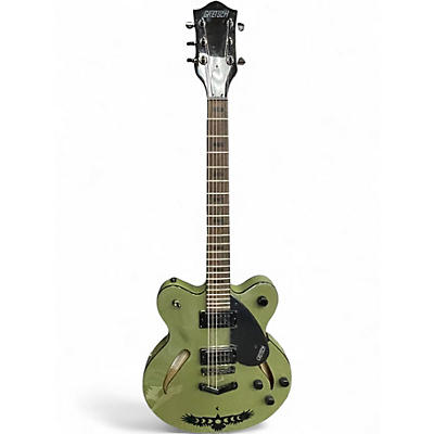 Used Gretsch Guitars  Streamliner Cateye Center Block OLIVE DRAB Hollow Body Electric Guitar