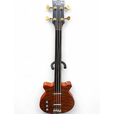 Used Grez Mendocino Fretless Left Handed Natural Electric Bass Guitar