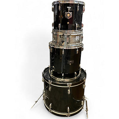 Used Groove Percussion 4 Piece w Percussion Plus Snare Drum Black Drum Kit