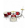 Used Groove Percussion 5 Piece 5 Piece Junior Kit Red Metallic Drum Kit Red Metallic