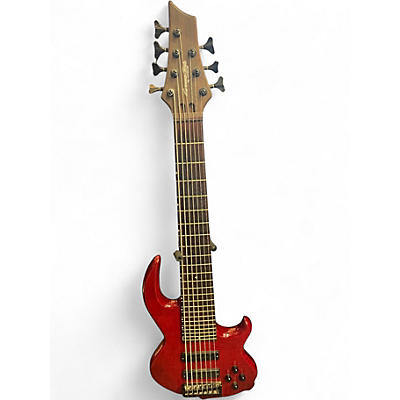 Used Groove Tools By Conklin GT-7 7-String Red Electric Bass Guitar