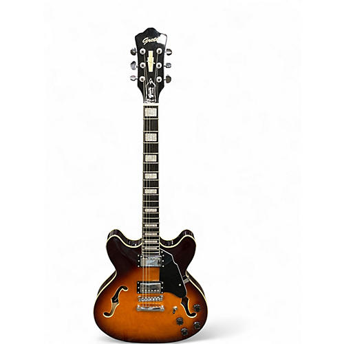 Used Grote 335 STYLE SEMI HOLLOW BODY SUNBURST Hollow Body Electric Guitar SUNBURST