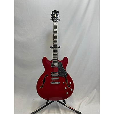 Used Grote Double Cutaway Red Hollow Body Electric Guitar