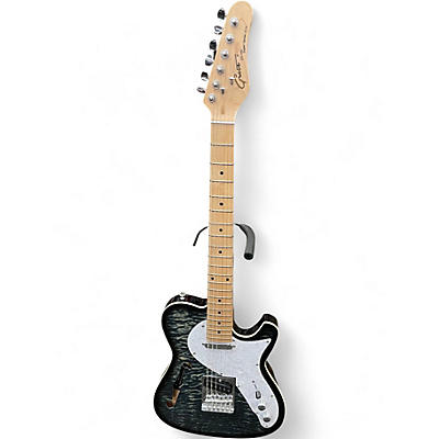 Used Grote Get-150 Tiger stripe grey and black Hollow Body Electric Guitar