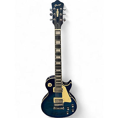 Used Grote LP STYLE Trans Blue Solid Body Electric Guitar