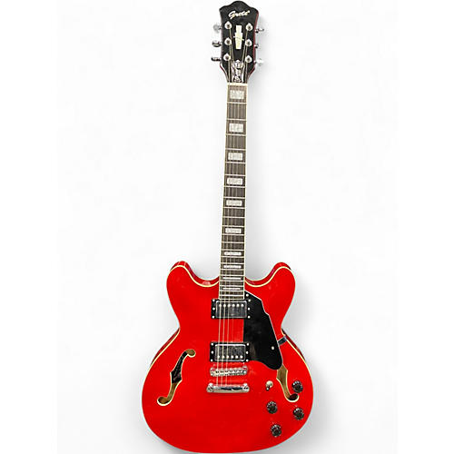 Used Grote Semi Hollow Red Hollow Body Electric Guitar Red