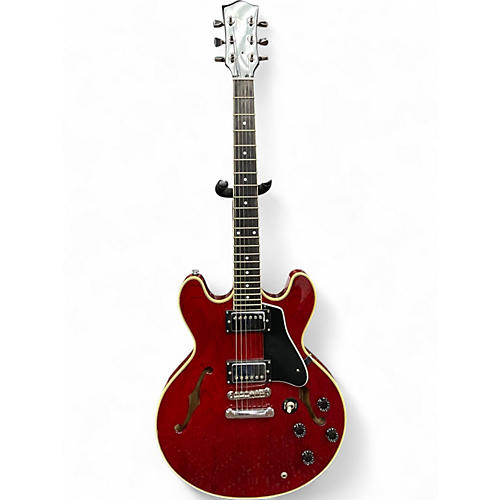 Used Gtx GR35-2 Red Hollow Body Electric Guitar Red