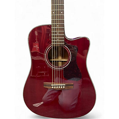 Used Guild D-120CE Red Acoustic Electric Guitar