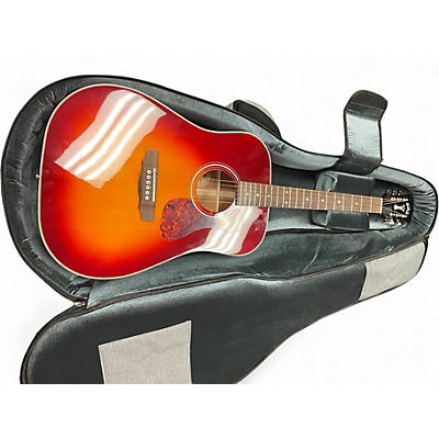 Used Guild D 140 3 Tone Sunburst Acoustic Guitar