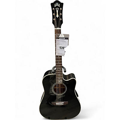 Used Guild D140 Black Acoustic Electric Guitar