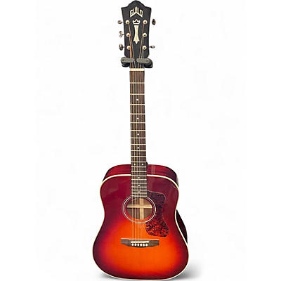 Used Guild D140 Dark Cherry Burst Acoustic Guitar