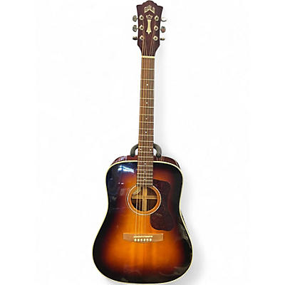 Used Guild D140E 2 Tone Sunburst Acoustic Electric Guitar