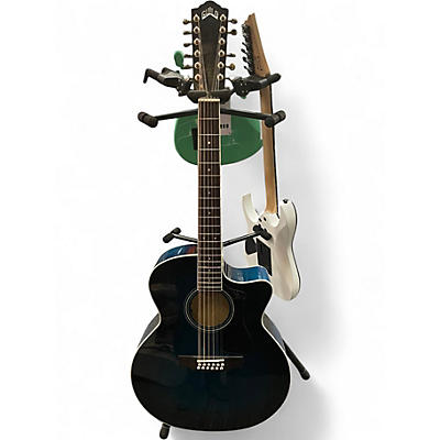 Used Guild F-25112CE Deluxe Blue Burst 12 String Acoustic Electric Guitar