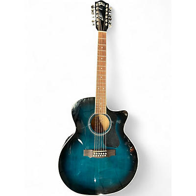 Used Guild F-25112CE Deluxe Blue Burst Acoustic Guitar