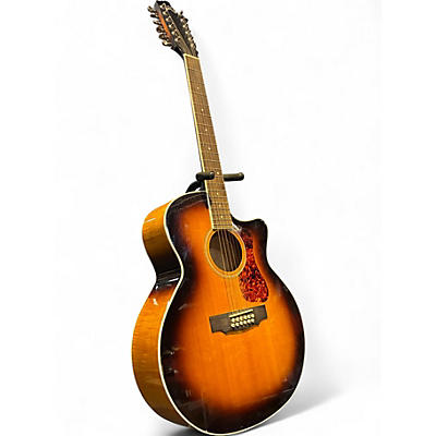Used Guild F-2512CE 2 Color Sunburst 12 String Acoustic Guitar
