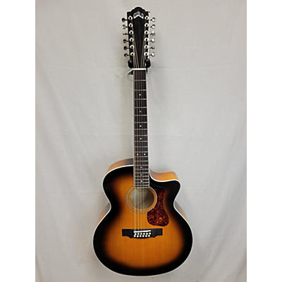 Guild Used Guild F-2512CE Deluxe Sunburst 12 String Acoustic Electric Guitar