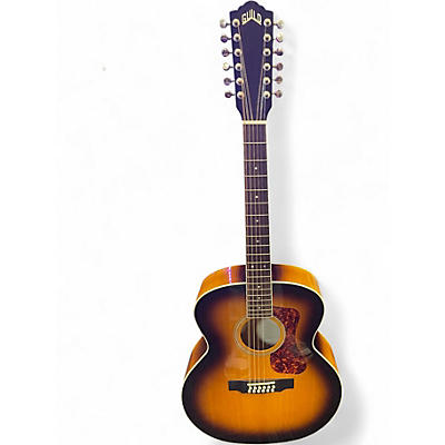 Used Guild F-2512E DELUXE 2 Tone Sunburst Acoustic Guitar