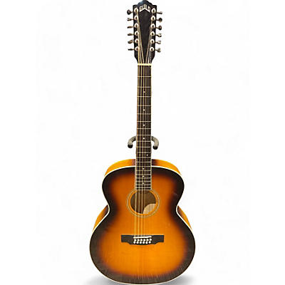 Guild Used Guild F-2512E DELUXE Brown Sunburst 12 String Acoustic Electric Guitar