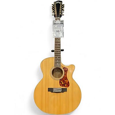 Used Guild F-2512E Deluxe Rosewood Westerly Collection Jumbo Natural 12 String Acoustic Electric Guitar