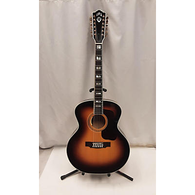 Guild Used Guild F-512 3 Tone Sunburst 12 String Acoustic Guitar