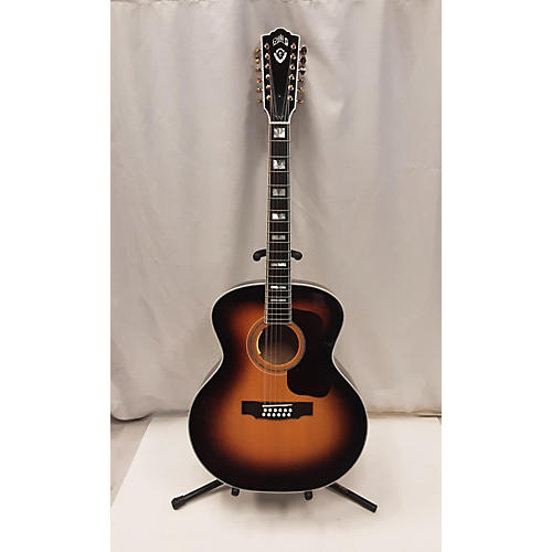 Guild Used Guild F-512 3 Tone Sunburst 12 String Acoustic Guitar 3 Tone Sunburst